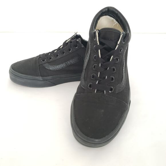 VANS Off The Wall SIZE 4 (MENS) 5.5 (WOMEN) Youth Lace Up Sneakers Black - Picture 4 of 13
